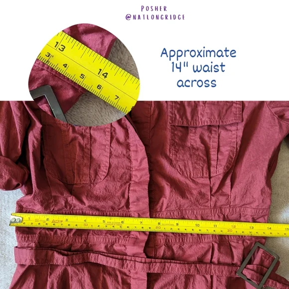 Hawksley brand, ladies Lg (fits like a small) wine coloured shirt dress,… - Picture 11 of 14